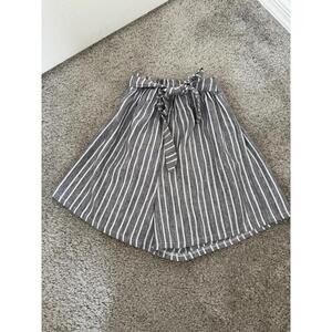 Cotton Blend Striped Shorts small